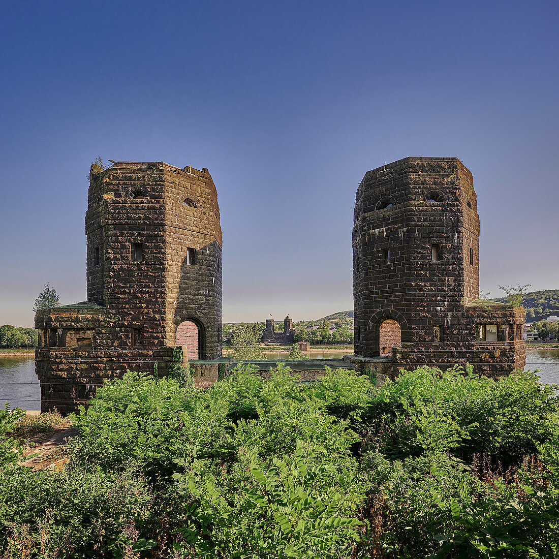 Die Brücke von Remagen (Blick von Erpel aus), Ludendorff-Brücke, Rheinland-Pfalz, Deuschland