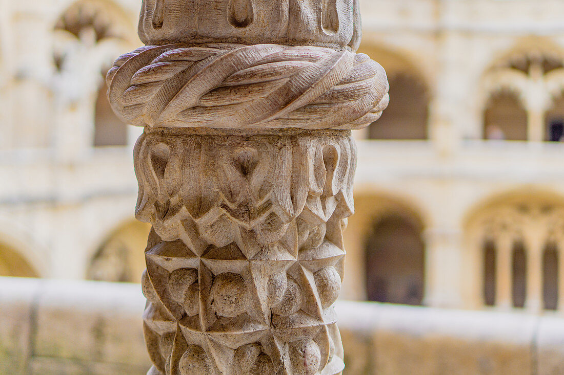 Details of the Manueline church in the Hieronymites monastery in Lisbon, Portugal