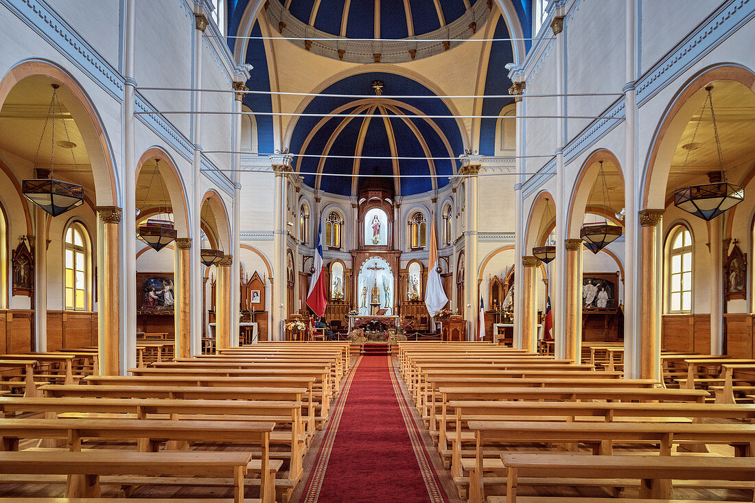 Holzkirche Iglesia del Sagrado Corazón de Jesús, Puerto Varas, Region de los Lagos, Chile, Südamerika