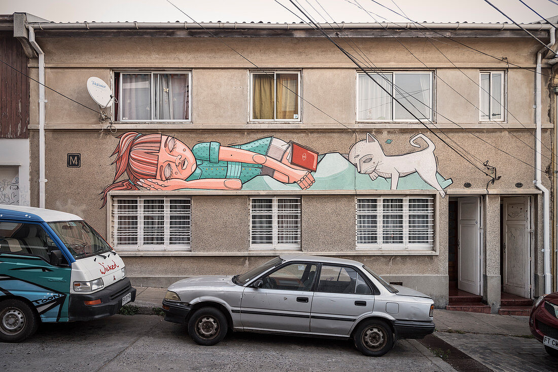 Street art in the streets of Valparaiso, Chile, South America