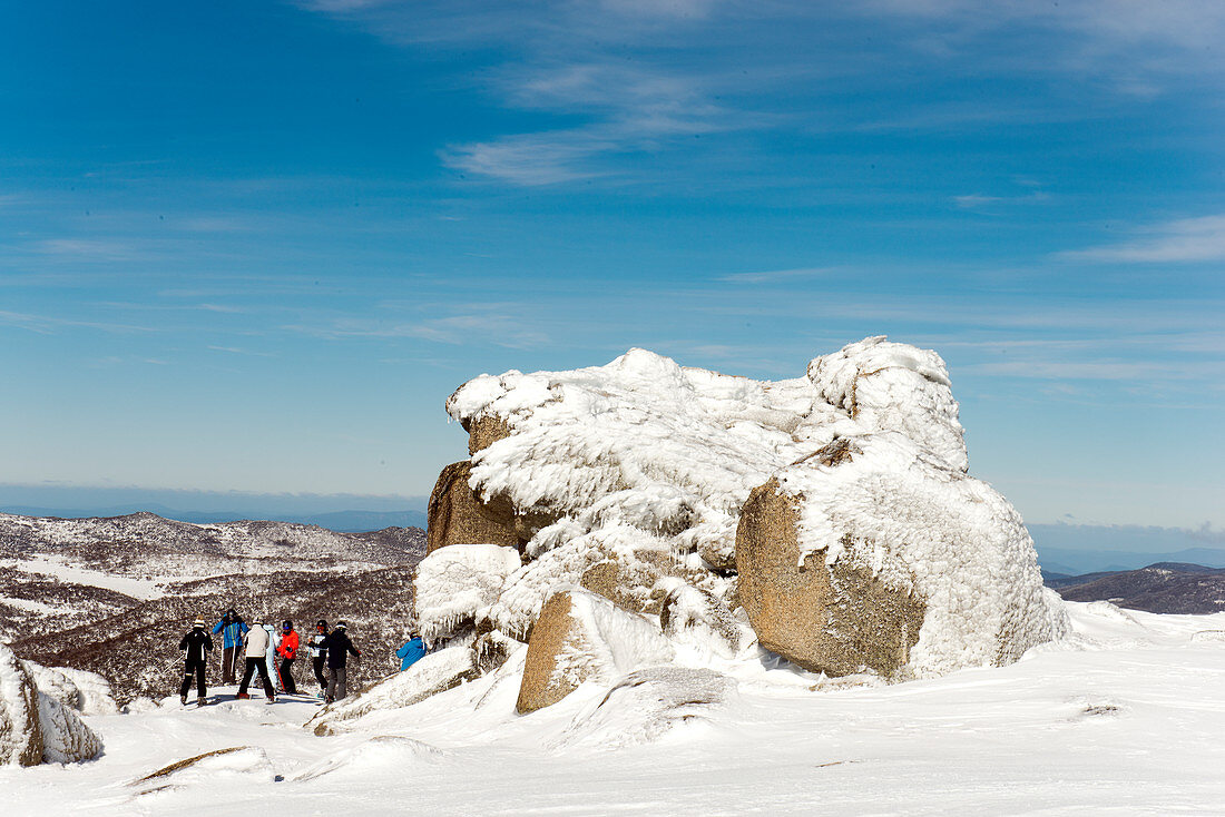 Am höchsten Punkt des Skigebites von Thredbo, NSW, Australien