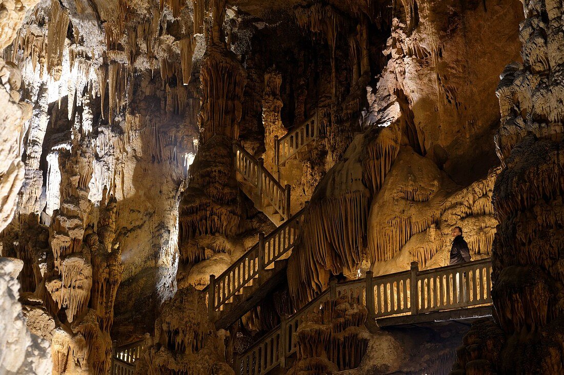 France, Herault, Saint Bauzile de Putois, Cave La Grotte des Demoiselles