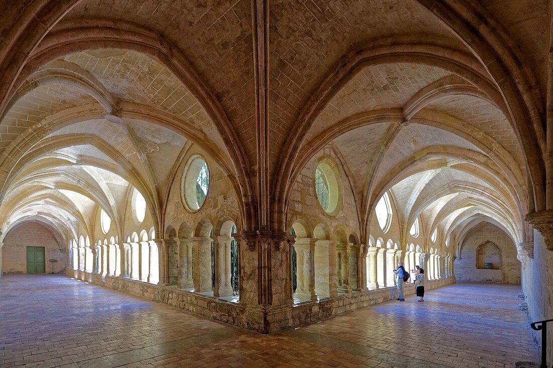 France, Herault, Villeveyrac, the Valmagne abbey, the cloister