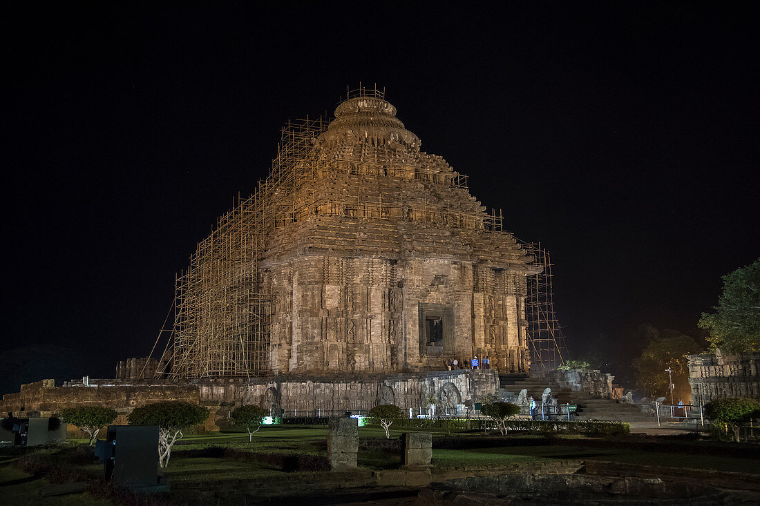 Blick auf den Sonnentempel von Konark, Odisha, Indien