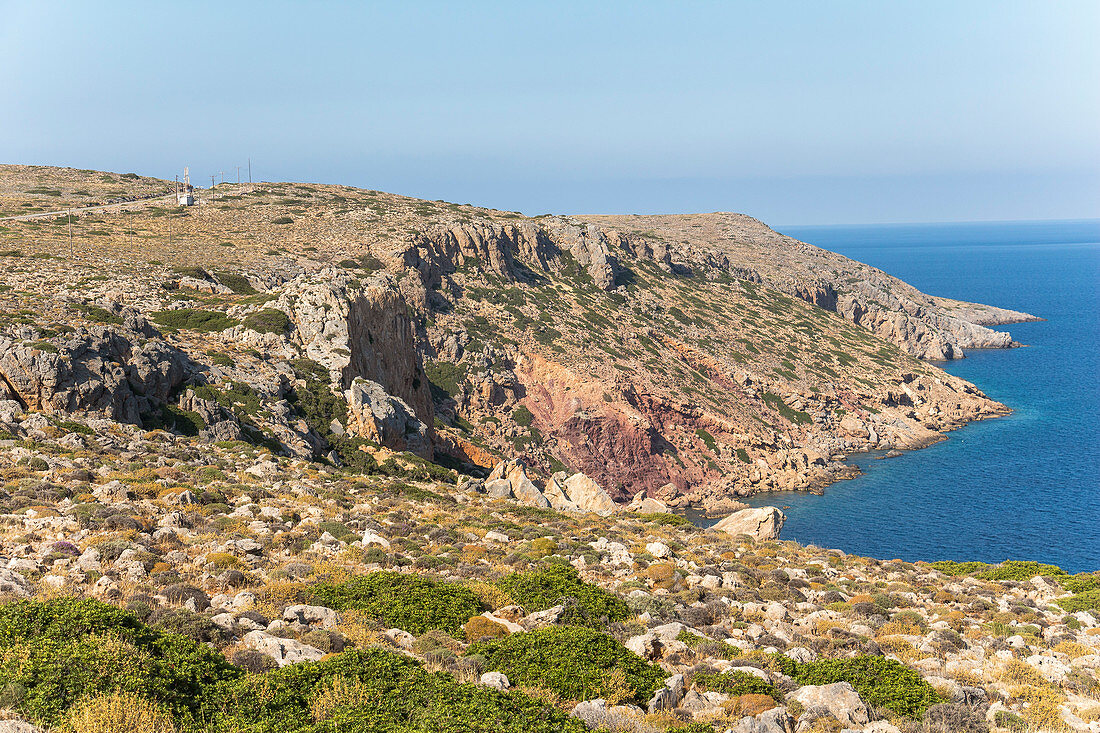 View from the lonely Cape Sideros, East Crete, Greece