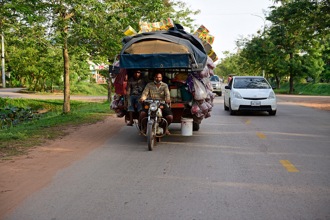 Wanderverkäufer und Recycler, Kambodscha