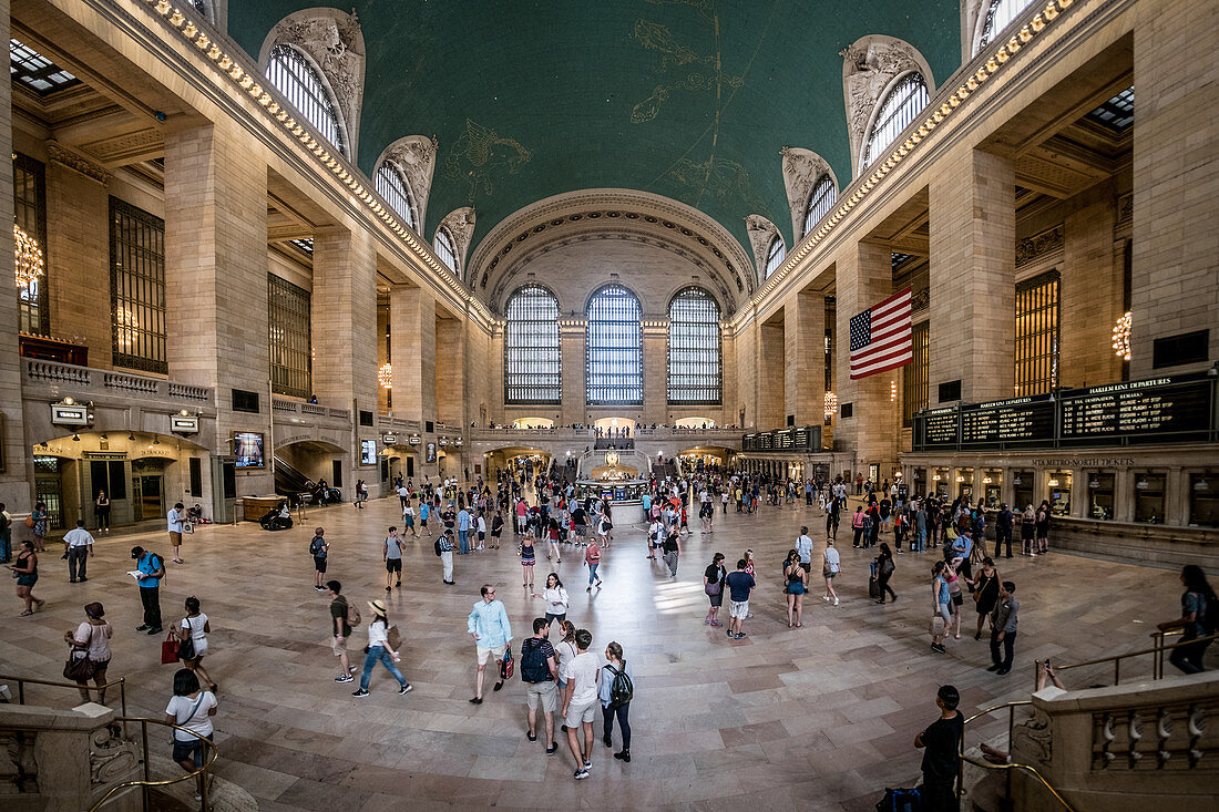 New York, United States of America - July 8, 2017. The Grand Central Terminal also known as the Grand Central Station in New York has remained the busiest train station in the United States.