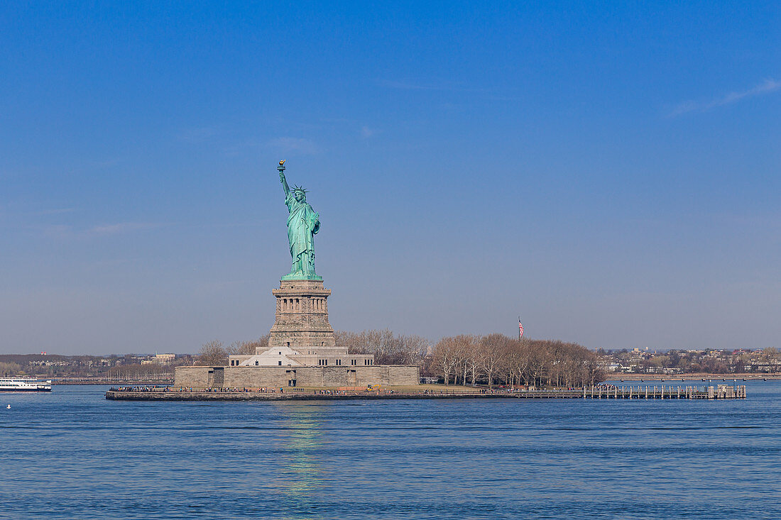 Die Freiheitsstatue auf Liberty Island, New York City, USA