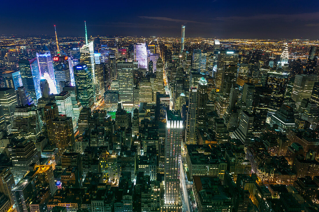 Night view of Manhattan, New York City, USA