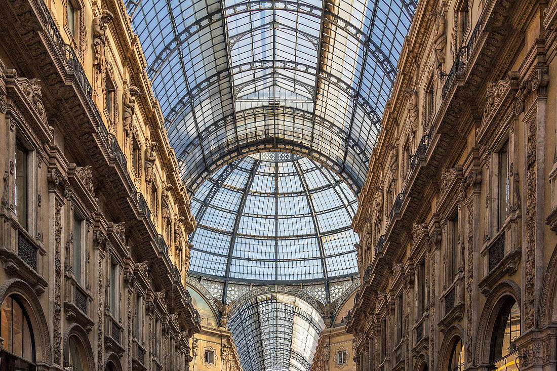 The Galleria Vittorio Emmanuele II shopping temple, Milan, Italy