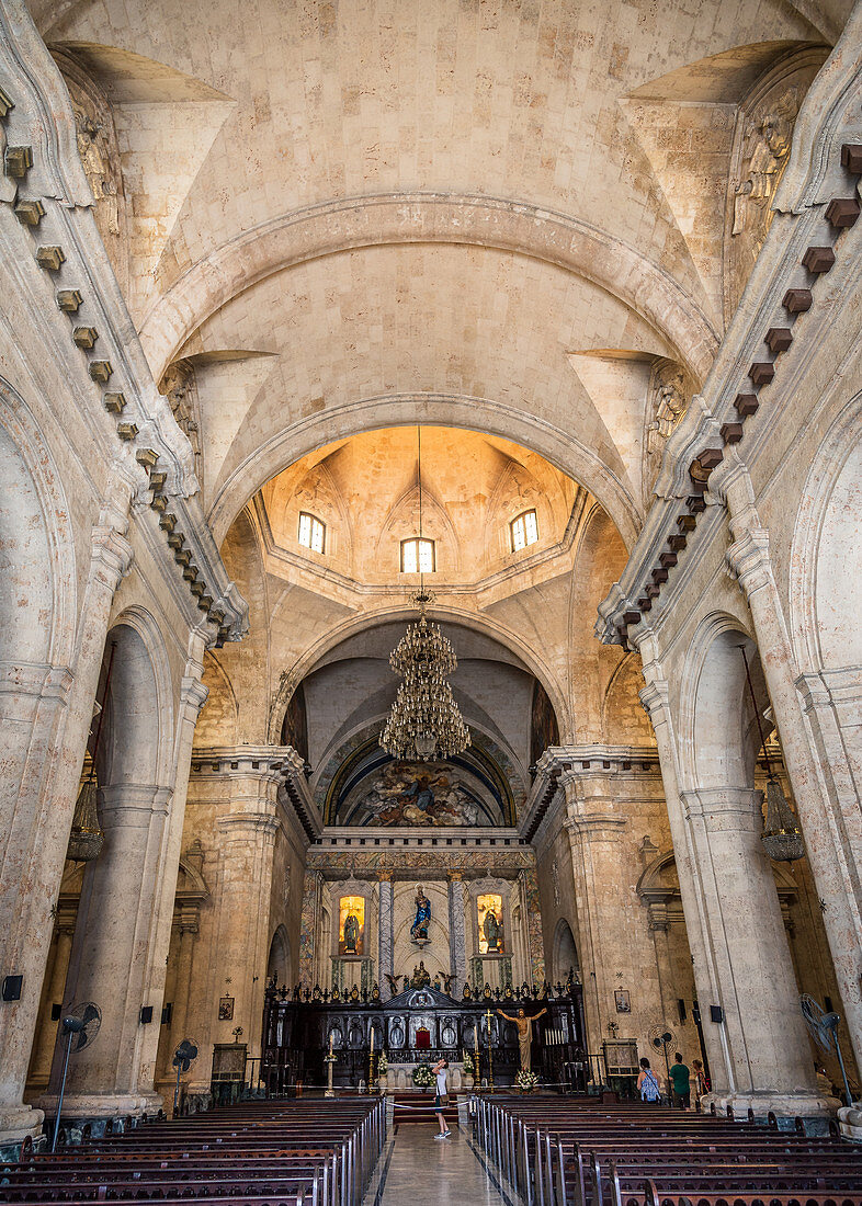 Inside the San Cristobal Church, Havana, Cuba