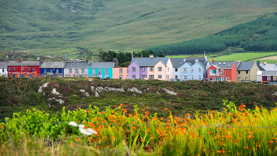 Colorful houses in Allihies, County Cork, Ireland