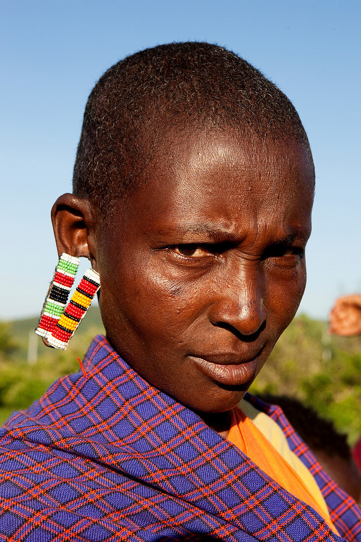 Masai Frau, Nationalpark Masai Mara, Serengeti, Kenia