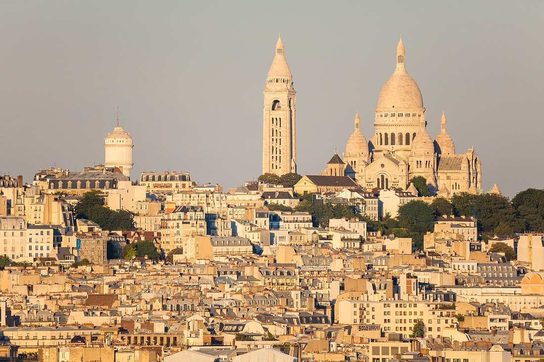 France, Paris, the Basilica of the Sacred Heart on the hill of Montmartre