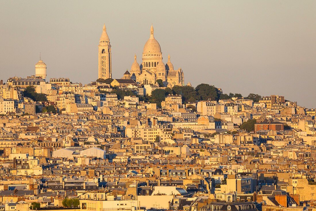 France, Paris, the Basilica of the Sacred Heart on the hill of Montmartre