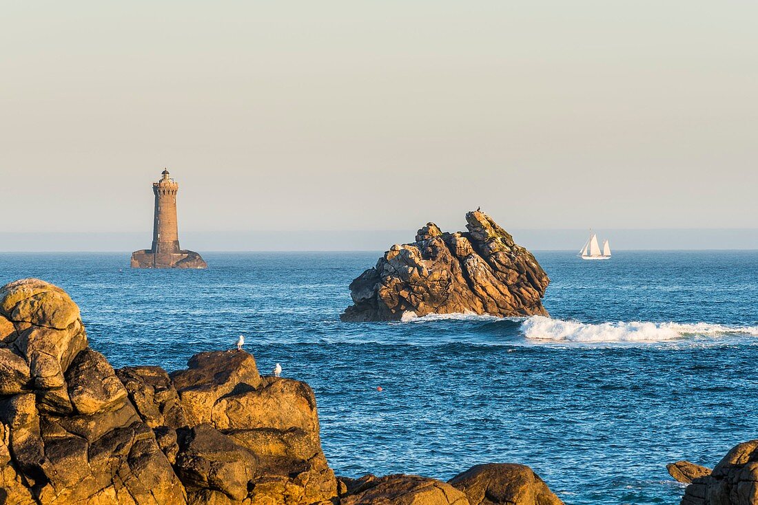 France, Finistere, Iroise sea, Legendes Coast, Porspoder, the Four lighthouse