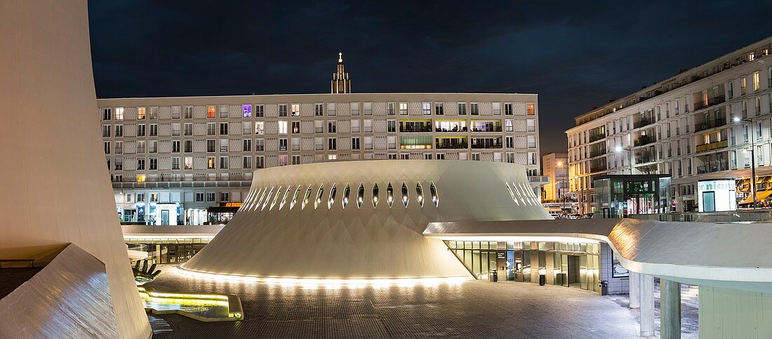 Frankreich, SeineMaritime, Le Havre, Le Petit Volcan, Gebäude von Oscar Niemeyer