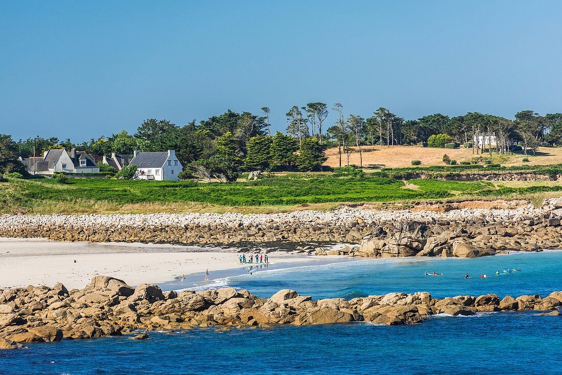 Frankreich, Finistère, Iroise-See, Côte des Légendes, Landunvez, Strand von Penfoul