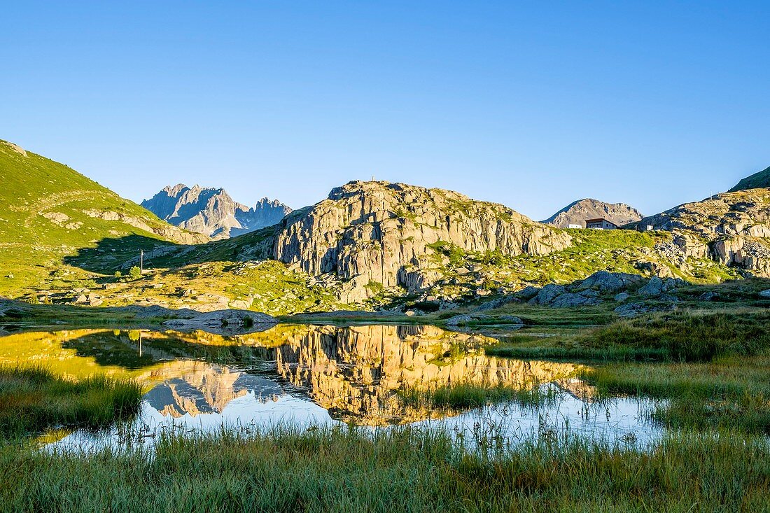 France, Savoie, Saint-Sorlin-d'Arves, Croix de Fer pass, Potron lake (alt : 2050m)