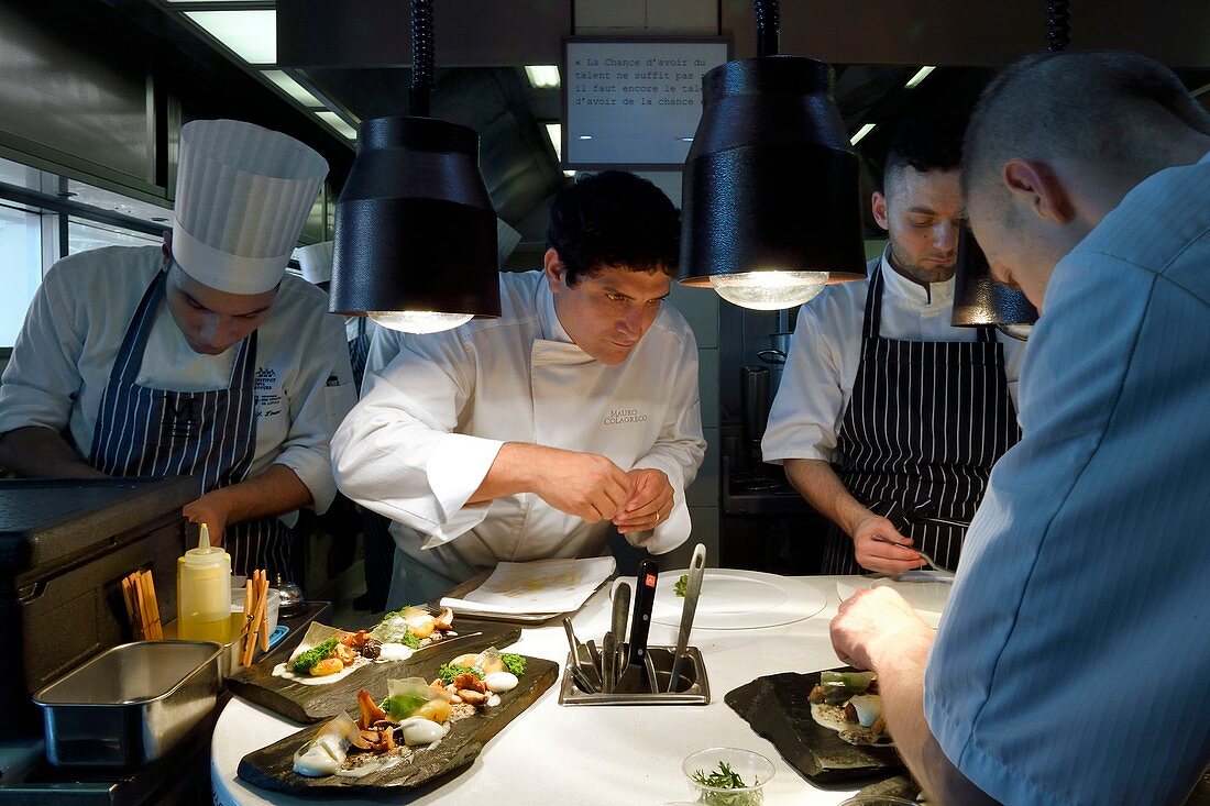 France, Alpes Maritimes, Menton, Restaurant Le Mirazur, the three-star Michelin Chef Mauro Colagreco
