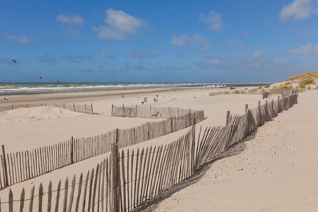 France, Somme, Fort Mahon Plage, beach