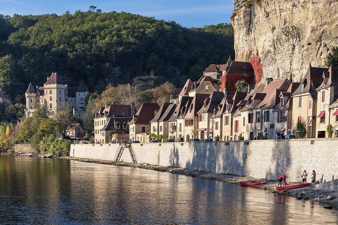 Frankreich, die Dordogne, La Roque Gageac ausgezeichneten als die schönsten Dörfer Frankreichs