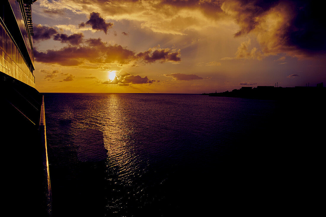 Sonnenuntergang vor Martinique, Karibik, Mitelamerika