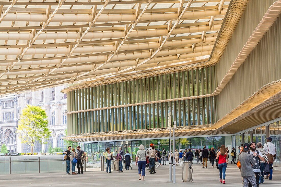 Frankreich, Paris, Les Halles, la Canopée , entworfen von den Architekten Patrick Berger und Jacques Anziutti