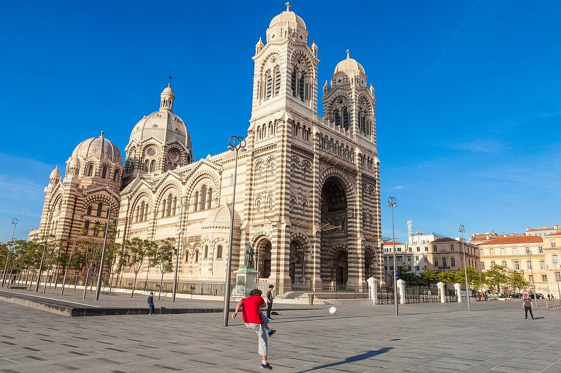 France, Bouches du Rhone, Marseille, Zone Euromediterranee, La Joliette district, the basilica La Major (19th century)