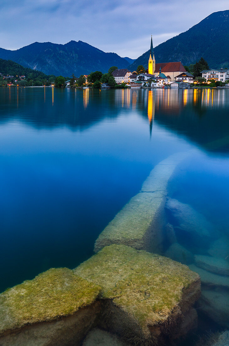 Rottach-Egern, Tegernsee, Sankt Laurentius church, Miesbach, Bavaria, Germany