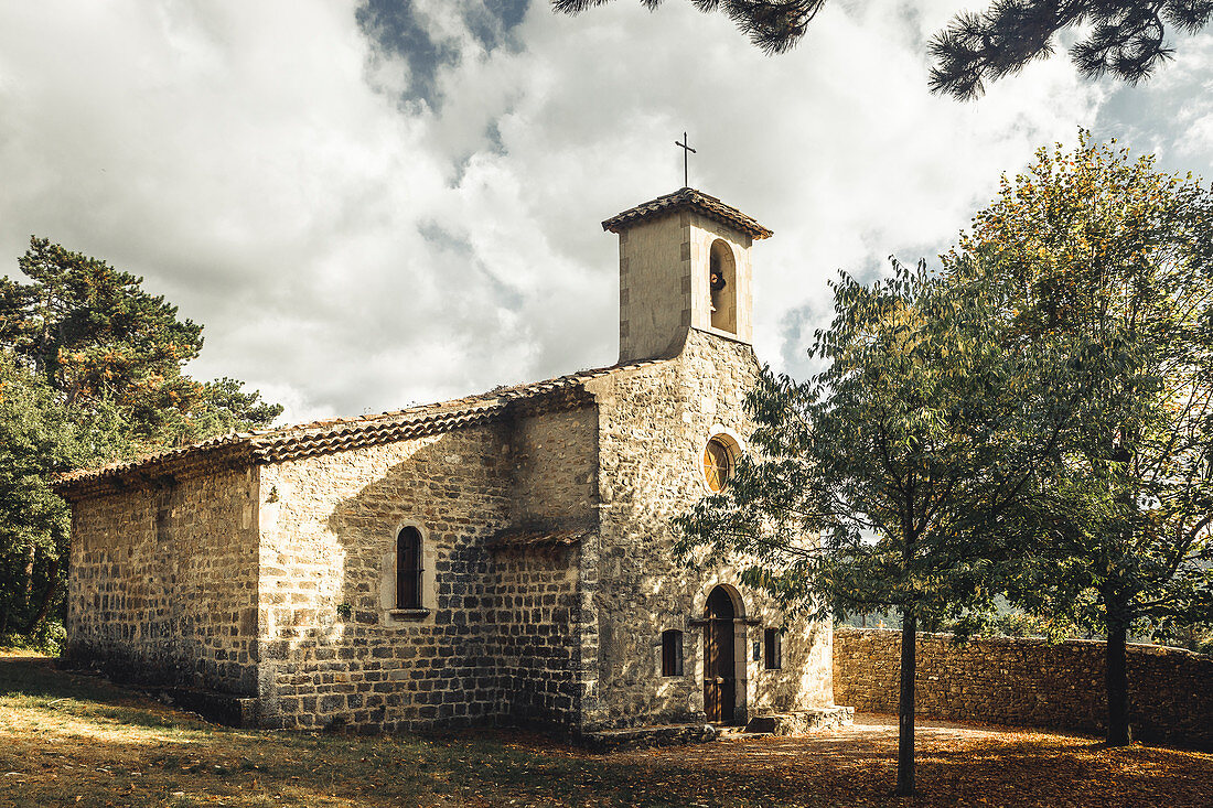 Notre-Dame-de-Mont-Carmel chapel. Châteauneuf-de-Mazenc, Drôme, France