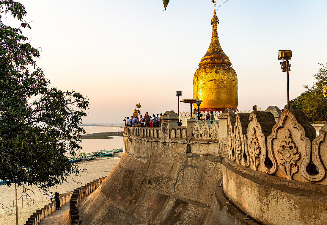 Bupaya Pagoda at sunset in Old Bagan, Bagan, Myanmar