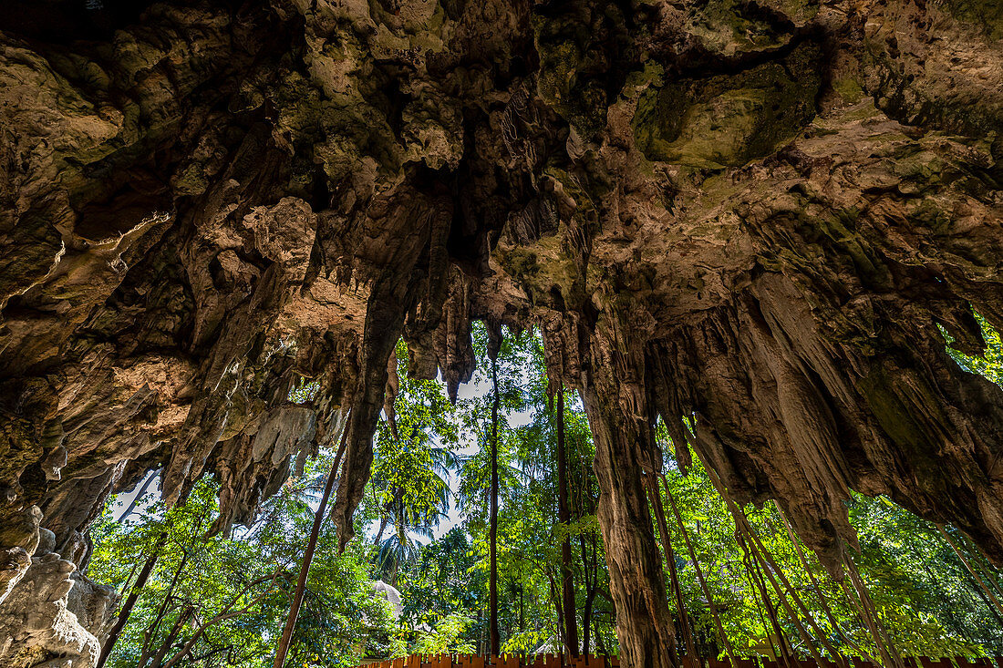 Caves in the south of the Railay Peninsula, Krabi Region, Thailand