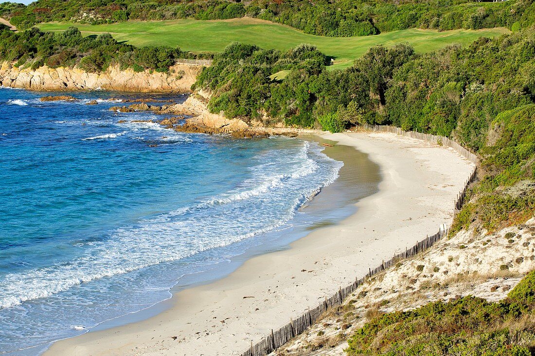 France, Corse du Sud, Bonifacio, Domain, and Sperone Golf Club, Grand Sperone beach