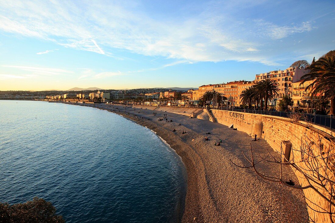 Frankreich, Alpes Maritimes, Nizza, der Strand Le Castel