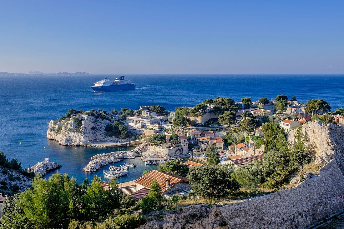 France, Bouches du Rhone, Blue Coast, Le Rove, Niolon Calanque, boat cruise