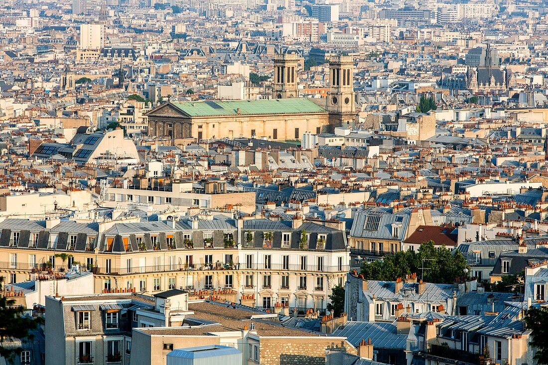 Frankreich, Paris, Montmartre-Hügel, Panoramablick auf Paris