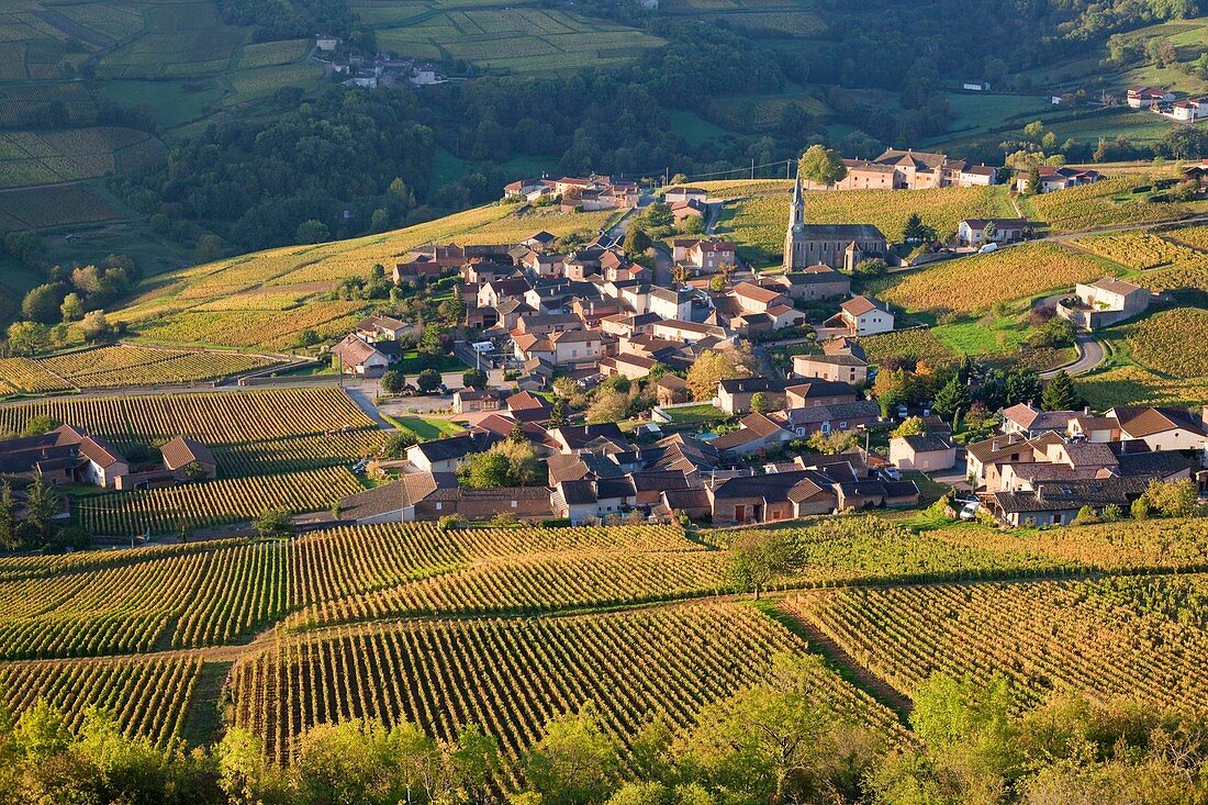 Frankreich, Saone et Loire, Dorf Vergisson