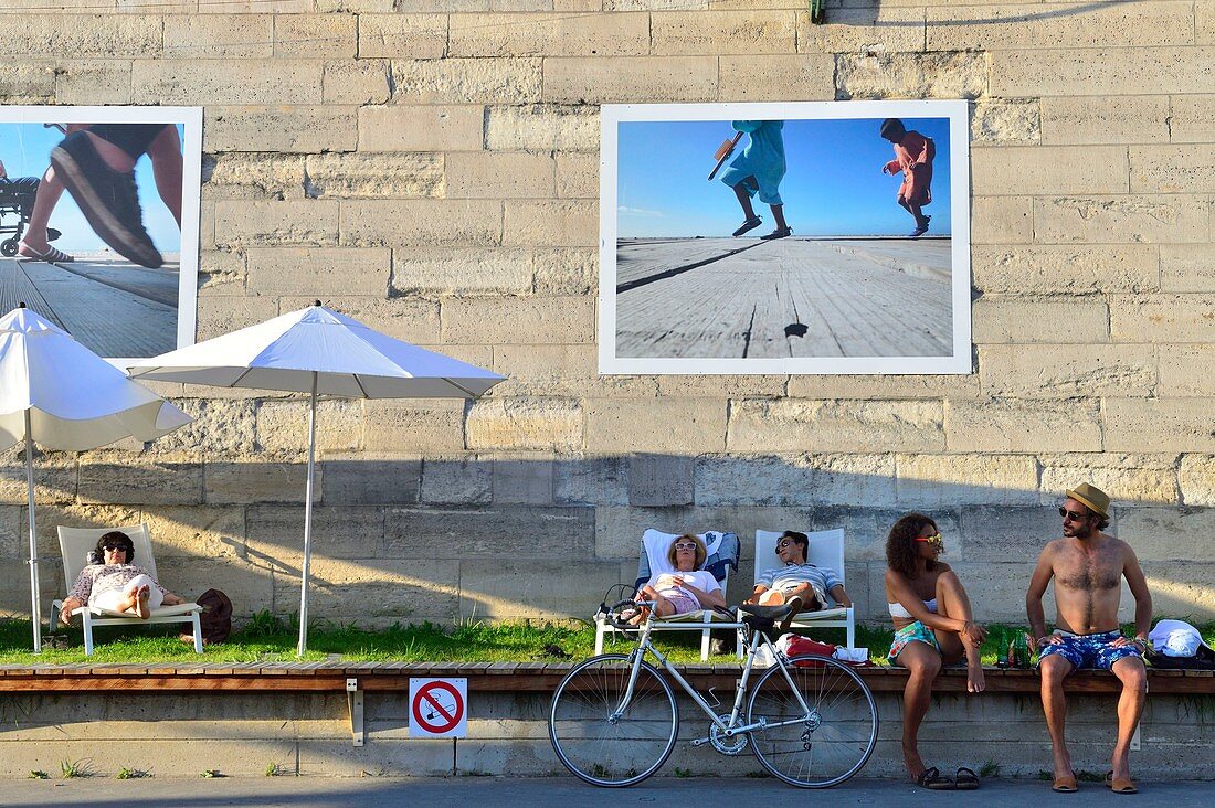 France, Paris, area listed as World Heritage by UNESCO, right bank of the Seine, Paris Beaches