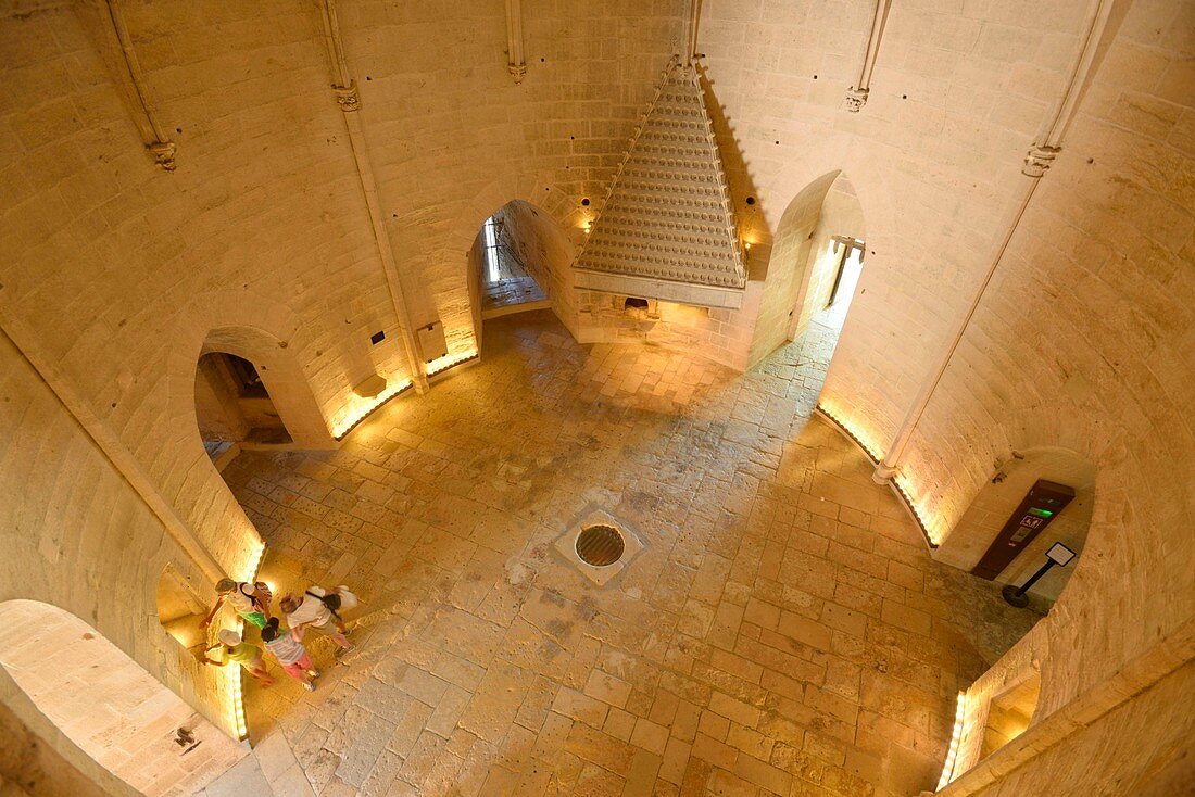 France, Gard, Aigues Mortes, Constance tower, interior room