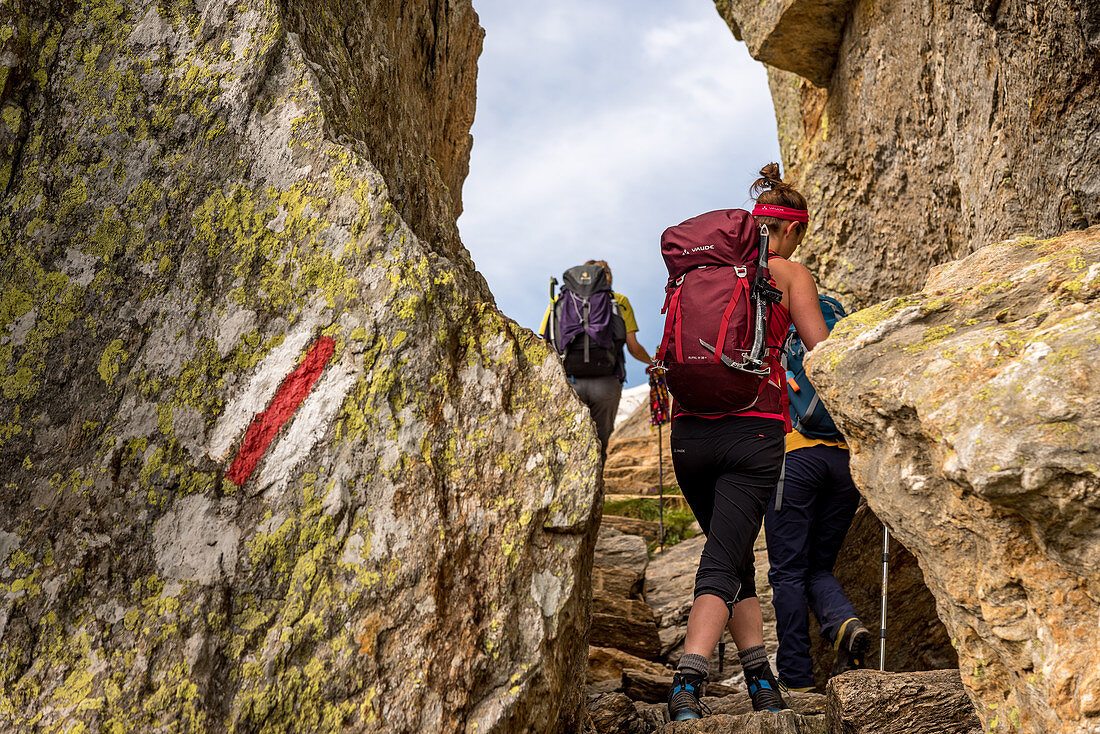 Rock gate on the third day stage, Trekking del Laghetti Alpini, Ticino, Switzerland