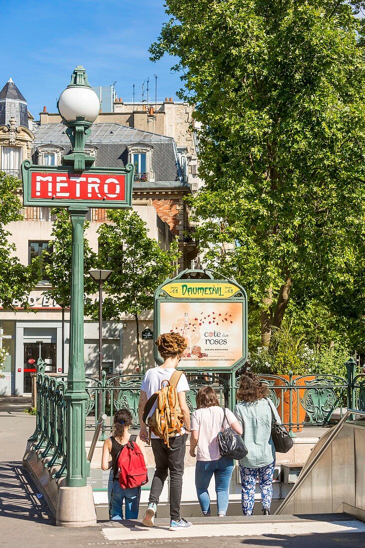 Frankreich, Paris, Ort Daumesnil, die U-Bahn