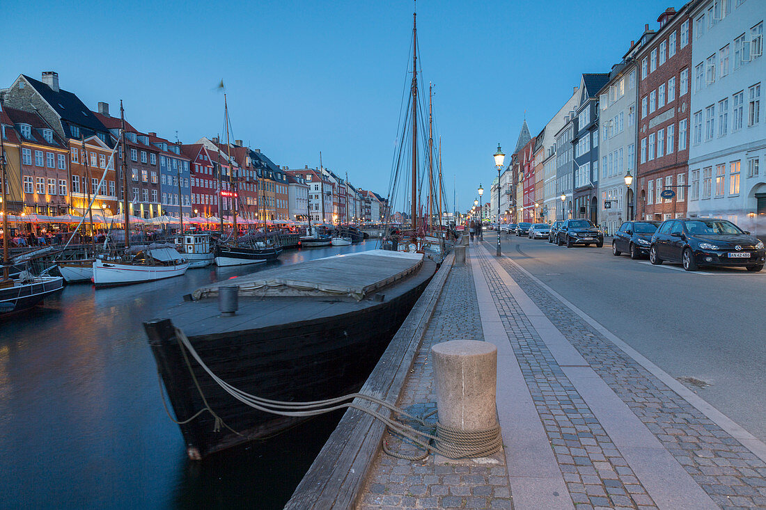 Nyhavn, Copenhagen, Hovedstaden, Denmark, Northern Europe.