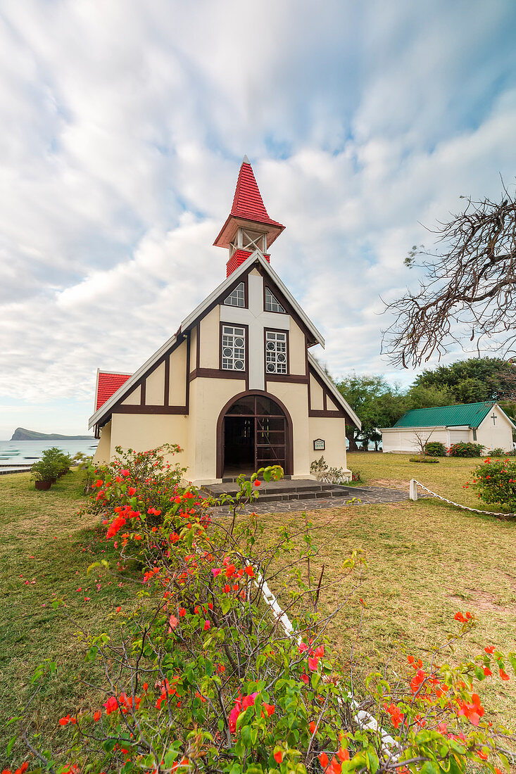 Die Kirche Notre Dame Auxiliatrice, Cap Malheureux, Riviere du Rempart, Mauritius, Afrika