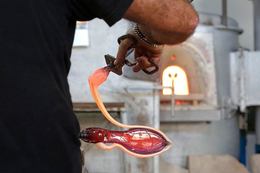 Italien, Venetien, Venedig, UNESCO-Weltkulturerbe, Insel Murano, Firma Signoretto Lampadari, Herstellung venezianischer Kronleuchter, Obligatorische Erwähnung: Firma Signoretto Lampadari