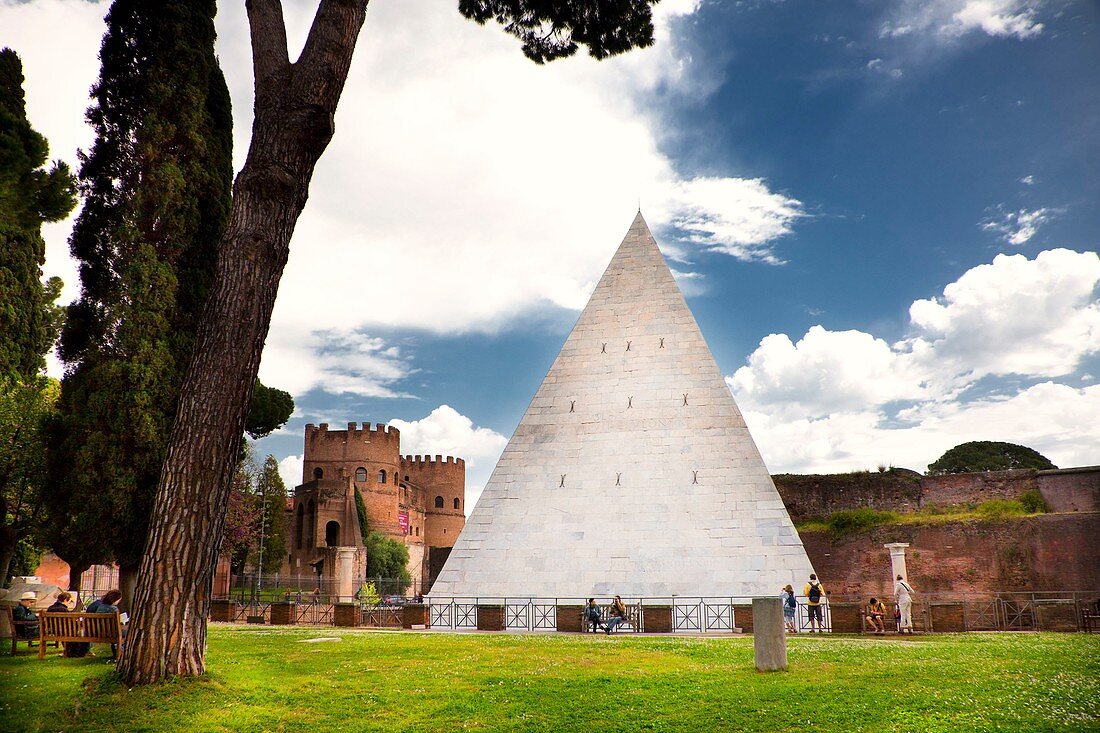 Italien, Latium, Rom, Testaccio-Viertel, Piramiden-Bereich, Nicht-katholischer Friedhof von Rom