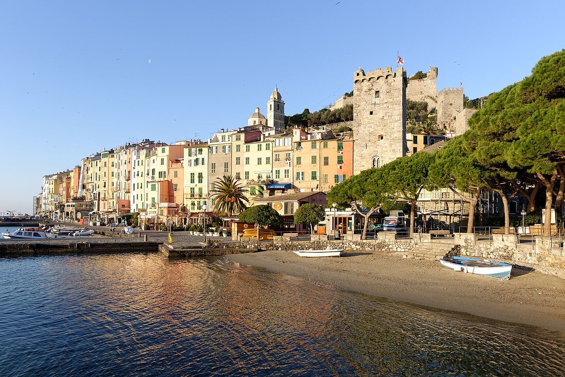 Italy, Liguria, Cinque Terre, Cinque Terre National Park listed as World Heritage Site by UNESCO, Portovenere located in the Gulf of the Poets