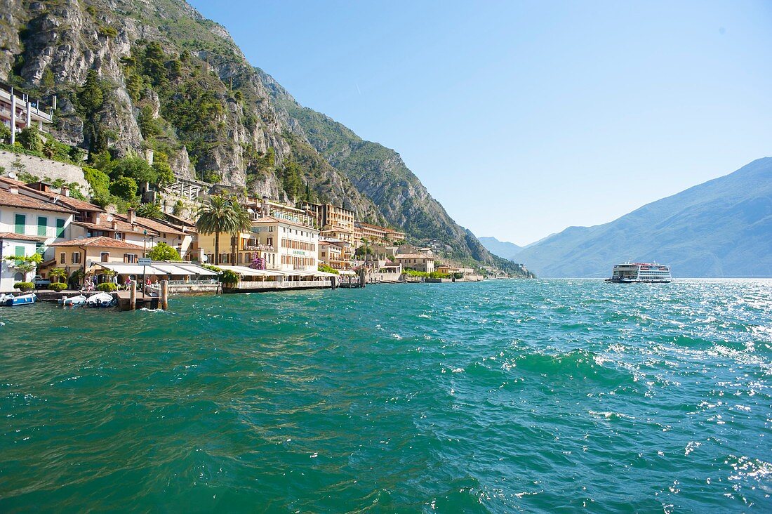 Italy, Lombardy, Lago di Garda, Limone Sul Garda, mediterranean climate and lemon culture