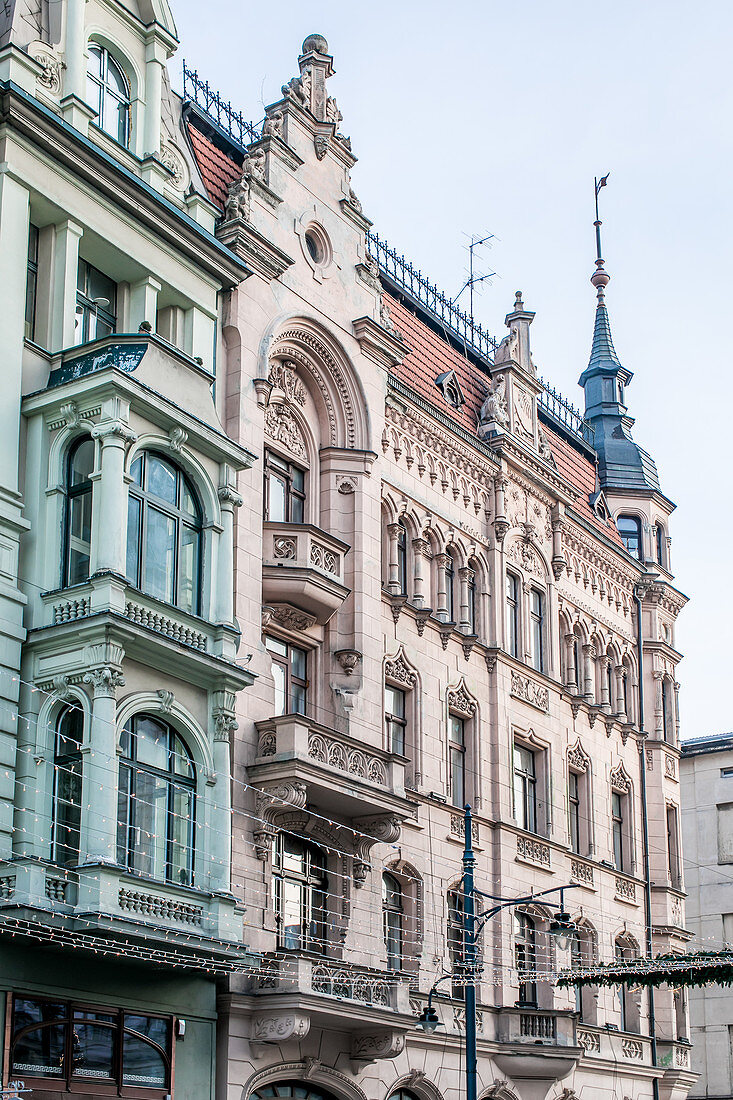 Die zentrale Ulica Piotrkowska (Petrikauer Straße), in Lodz, Polen, Europa