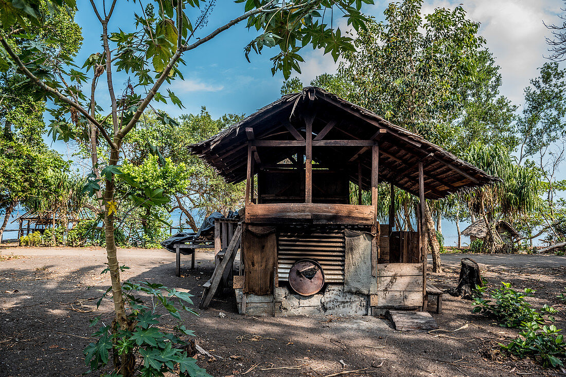 Produktion von Kopra, Malekula, Vanuatu, Südsee, Ozeanien